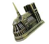 SHINEOFI Modelo Metálico De Decoración De Edificio Famoso Notre Dame De París, Adorno Delicado De Escritorio, Decoración Vintage para Hogar, Oficina y Obsequio Exclusivo, Artesanía Única