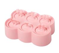 SHINEOFI Moldes para Paletas de Hielo de Silicona DIY Molde Rectangular Rosa Reutilizable y Resistente para Hacer Helados Caseros y Postres Congelados en Verano