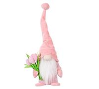 SHINEOFI Muñeca Enana Decorativa Rosa de Tulipán Resistente al Desgaste Muñeco de Peluche Delicado para Decoración del Hogar y Accesorios para Festivales Adecuado para Día Madre y