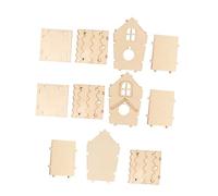 SHINEOFI Nido de Pájaro de Madera para Jaulas, Caja de Cría Ecológica sin Pintura, 4 Piezas para Manualidades y Decoración Interior o Exterior, Apto para Niños y Aves Pequeñas