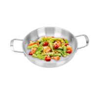 SHINEOFI Olla de Acero Inoxidable para Sopa y Ramen Coreano con Dos Asas Diámetro 26 CM Multifuncional para Inducción y Gas Apta para Mariscos y Cocina Casera