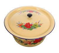 SHINEOFI Olla de Esmalte Multifuncional de 28 Cm Tapa, Cacerola Grande para Guisar y Sopas, Resistente a Altas Temperaturas, Artículos Esenciales Hogar y Cocina