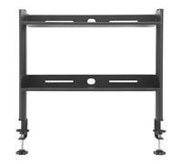 SHINEOFI Organizador de Escritorio de Hierro Negro de 2 Niveles, Estantería Minimalista para Estudio y Hogar, Diseño Moderno Que Ahorra Espacio y Mejora la Organización