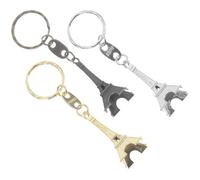 SHINEOFI Pack de 3 Llaveros Torre Eiffel en Estilo Retro Metal Decorativo en Colores Dorado Plateado y Bronce Antiguo Colgantes para Llaves Bolso y Coche Accesorios Versátiles para