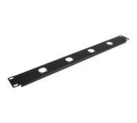 SHINEOFI Panel de Montaje en Rack 1u 4 Puertos para Gestión de Cables de Audio, Organizador de Cables de Acero Laminado en Frío para Dispositivos y Aplicaciones de Patch Panel