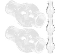 SHINEOFI Pantallas de Lámpara de Aceite de Vidrio 5 Piezas Cubiertas de Luz Retro Resistentes al Viento para Lámparas de Queroseno Artesanales de Hogar y Decoración