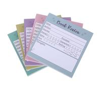 SHINEOFI Paquete de 5 Mini Pegatinas Autoadhesivas para Notas de Libros en Papel, Cuaderno de Notas para Registro y Seguimiento de Lectura, Adecuado para Amantes y Lectores de Libros