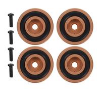 SHINEOFI Patas para Tabla de Cortar de Aluminio Dorado 30x15 Mm, Kit de 4 Pies Atornillados con Almohadillas Antideslizantes para Protección y Estabilidad en Cocina y Bandejas de