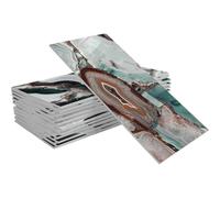 SHINEOFI Pegatinas de Espuma Adhesiva Impermeables para Pared 16 Unidades 10X20 CM Decoración Autoadhesiva para Cocina Baño y Hogar Resistentes al Agua y Extraíbles