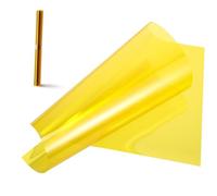 SHINEOFI Película Difusora De Luz Led 30x100 Cm De Pet Amarilla, Filtro Gel para Corrección De Iluminación, Lámina De Tinte para Fotografía y Videografía, Uso Artístico y Decorativo