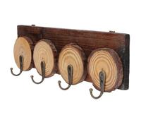 SHINEOFI Perchero de Madera para Pared 4 Ganchos, 30 CM, Multiusos para Colgar Ropa, Llaves y Accesorios, Diseño Compacto Adecuado para Recibidor y Almacenamiento en Hogar