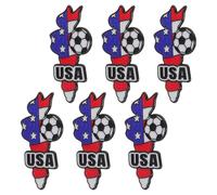 SHINEOFI Pin Conmemorativo Copa Mundial 2026 de Aleación, Diseño Deportivo Elegante y Recubrimiento de Esmalte Vibrante, Pack de 6 Piezas para Coleccionistas y Decoración de Bolsas