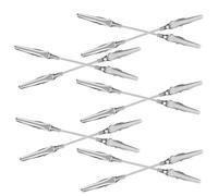 SHINEOFI Pinzas de Cocodrilo Metálicas de Doble Cabeza 10 CM 10 Unidades Clips para Notas y Fotos Soporte de Escritorio y Colgante para Manualidades y Decoración del Hogar