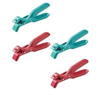 SHINEOFI Pinzas de Silicona Antideslizantes para Ollas y Cuencos Juego de 4 Piezas 2 Rojas 2 Verdes Aislamiento Térmico Resistente al Calor Utensilios de Cocina para Freidoras de Aire