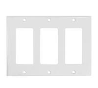 SHINEOFI Placa de Interruptor de Pared de PC de Color Claro Superficie Lisa y Flexible para Toma de Corriente de 3 Salidas Hogar
