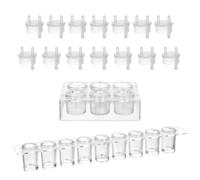 SHINEOFI Placa de Reacción Química de Plástico Duradera con Pocillos y Tapa Transparente y Porosa para Pruebas y Cultivo Celular Laboratorio