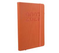 SHINEOFI Planificador Diario con Cubierta de Pu Naranja 2027 para Estudiantes y Familias y Papel Flexible para Apuntes en Casa y Escuela