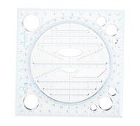 SHINEOFI Plantilla De Dibujo De Ingeniería Regla Geométrica De Plástico Plantilla Circular Multiusos para Dibujar Líneas Paralelas Herramienta De Dibujo para Proyectos De Geometría y