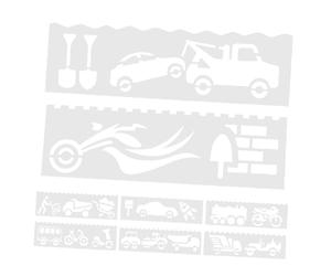 SHINEOFI Plantilla para Pintar Coches Diseño de Tráfico Dibujo Escolar Manualidades Infantiles Pintura Pared Proyecto de Arte Plantillas de Dibujo de Vehículos