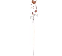 SHINEOFI Pluviómetro de Jardín Exterior con Estaca de Hierro y Tubo de Vidrio Marrón, Medidor de Lluvia Preciso y Decorativo para Patio y Césped