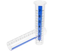 SHINEOFI Pluviómetro de Plástico Transparente para Jardín con Escala Clara, Resistente al Desgaste, 2 Piezas, Adecuado para Medir Lluvia en Exteriores y Césped Reutilizable