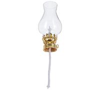 SHINEOFI Portalámparas de Aceite Vintage con Ajustador Metálico Dorado, Quemador de Mecha y Chimenea de Vidrio Transparente para Lámpara de Queroseno, Repuesto para Uso en Hogar, Camping