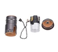 SHINEOFI Portalámparas Vintage Casquillo E27 y Carcasa de Aluminio, Diseño Sencillo para Uso en Hogar y Locales Comerciales, Incluye Cremallera, Tamaño Compacto