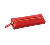 SHINEOFI Práctica Bolsa para Bolígrafos Caja De Lápiz De Los Bolsa De Papelería Estuche Contenedor De Lápices Estuche para Lápices De Jugador Cartuchera Poseedor Rojo Aleación