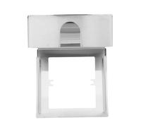 SHINEOFI Protector de Enchufe y Protección contra Salpicaduras Tipo 86 de Acero Inoxidable Panel Moderno de 1 Módulo Cubierta Abatible para Baño y Hotel
