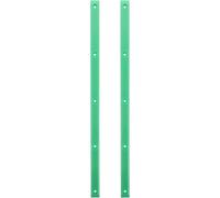 SHINEOFI Protectores de Riel Verde Diseño de Doble Cabeza 2 Piezas Rieles de Patineta de Plástico Instalación Fácil, Función Protectora E para Patineta para Skateboard y Longboard