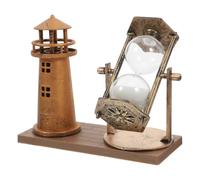 SHINEOFI Reloj de Arena Vintage de Latón Base de Plástico, Decoración Artesanal para Escritorio y Hogar, Adorno Decorativo Multifunción para Sala de Estar y Oficina, Accesorio Decorativo