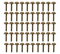 SHINEOFI Remaches de Dos Patas Metálicos Redondos de 8 MM Color Bronce Pack de 50 Unidades para Maletas Bolsos de Hombro y Manualidades DIY Tachuelas Prácticas para Proyectos Infantiles