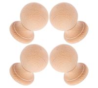 SHINEOFI Remates de Madera Maciza para Postes de Balaustre 7X5 CM 4 Piezas Adornos Decorativos sin Terminar para Muebles Escaleras y Proyectos de Bricolaje Interiores y Exteriores