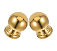 SHINEOFI Remates Decorativos de Acero Inoxidable para Postes de Barandilla Bolas Redondas de 32 MM Doradas Tapas para Postes de Cercas y Escaleras Interiores 2 Piezas Uso en Mejora del
