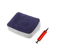 SHINEOFI Reposapiés Inflable de PVC para Viaje Cojín Ergonómico para Piernas Almohadilla Ligera y Portátil con Bomba Manual Mejora Circulación y Reduce Fatiga para Avión Color Aleatorio