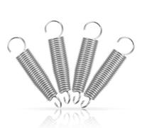 SHINEOFI Resortes Tensores de Metal para Pedal de Batería, 4 Piezas de Resorte de Alta Resistencia y Fácil Instalación para Pedal de Bombo Plata