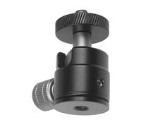 SHINEOFI Rótula De Bola De Aleación De Aluminio Mini para Cámara y Adaptador para Soporte De Luz, Rotación 360° para Trípode Portátil Presentaciones y Eventos, Color Metálico