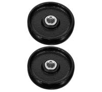 SHINEOFI Ruedas de Gato Hidráulicas Horizontales 2 Toneladas 2 Piezas Rodillo Metálico de Repuesto para Gato de Piso Industrial Uso en Garaje y Construcción