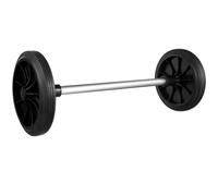 SHINEOFI Ruedas de Goma para Cubo de Basura Pequeñas 2 Unidades con Eje Hueco de 48 CM Ruedas de Plástico Duraderas para Contenedores Industriales y Accesorios de Polea