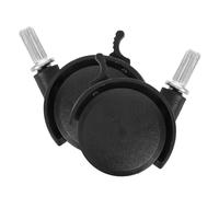 SHINEOFI Ruedas Giratorias de Repuesto para Tendedero 2 Unidades Freno Ruedas para Carro de Alta Resistencia Color Negro Accesorio Industrial para Muebles y Carros Pequeños