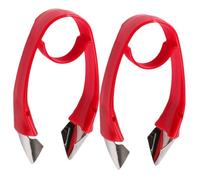 SHINEOFI Separador Descorazonador de Tallos de Fresa y Piña 2 Piezas Acero Inoxidable y Plástico Tamaño Pequeño 95X2 CM Herramienta de Cocina para Frutas y Verduras Fácil de Limpiar