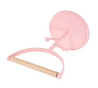 SHINEOFI Soporte de Entrenamiento Portátil para Aves Percha de Mesa Base Plana y Ancha Combinación de Plástico y Madera Color Rosa Adecuado para Periquitos Loros y Cacatúas Uso