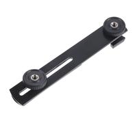SHINEOFI Soporte de Luz de Relleno Doble T Tipo, Barra Corta de Aluminio para Flash y Micrófono, Soporte Ajustable para Cámara y Equipo de Iluminación en Streaming y Fotografía Profesional