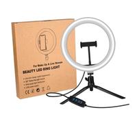 SHINEOFI Soporte De Luz De Relleno para Trípode para Teléfono Luz Soporte para Teléfono De Escritorio Negro De De Colores para Maquillaje y Streaming Línea