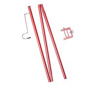 SHINEOFI Soporte de Luz para Camping de Aleación de Aluminio Rojo | Ajuste de Altura, Transporte Sencillo, para LED Camp Light y Camping Lantern, Montaje Rápido en Picnic