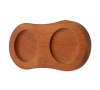 SHINEOFI Soporte de Molinillo de Sal y Pimienta de Madera Doble Ranura Antideslizante, Base para Molinillos de Condimentos de 6 Cm de Diámetro, Organizador para Cocina y Comedor