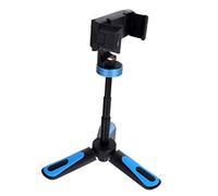 SHINEOFI Soporte Móvil Portátil Retráctil y Mini para Teléfono para Grabaciones y Transmisiones Azul