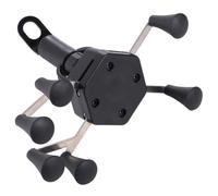 SHINEOFI Soporte Móvil Teléfono 6 Garras para para Manillar de Motocicleta | Antirrobo, Base Espejo Negra, PVC y Abs, Uso en Moto, Fijación Firme y Amplia Compatibilidad