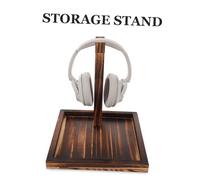 SHINEOFI Soporte para Auriculares de Madera para Escritorio Organizador Multifuncional y Expositor para Gamers y Uso Oficina o Hogar