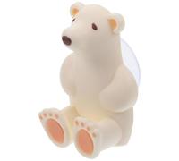 SHINEOFI Soporte para Cepillos de Dientes de Pared Ventosa Organizador de Cepillos de Dientes para Baño Diseño de Oso Polar Beige Almacenamiento Práctico para Ducha